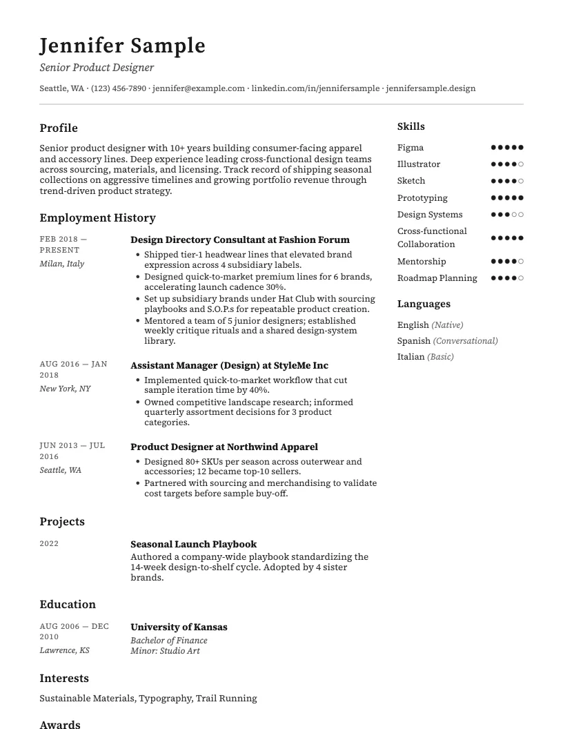 Elegant Resume Template