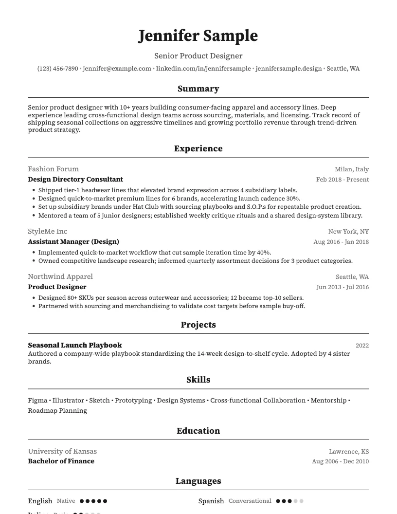 Ivy League Resume Template