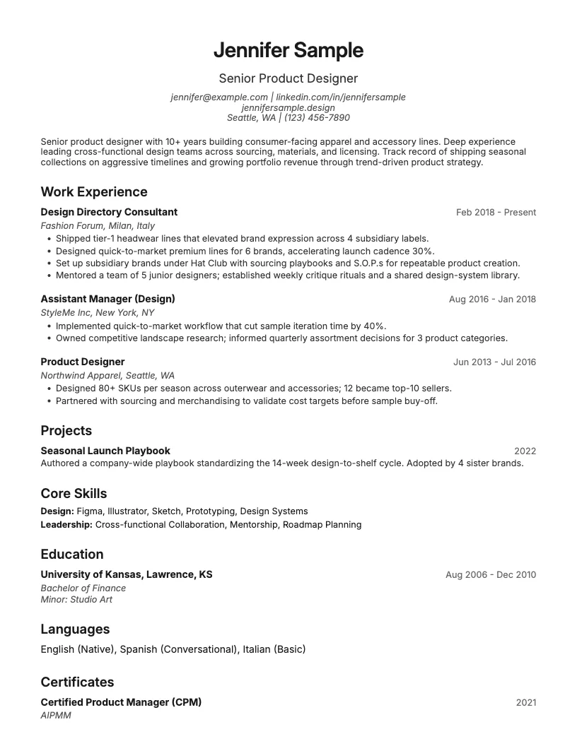 Modern Resume Template