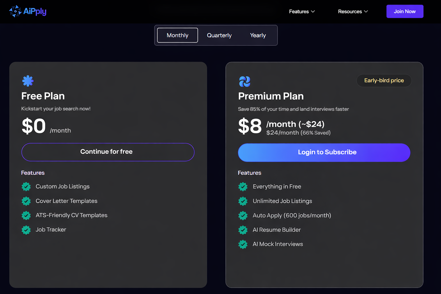 Aipply Pricing Plans Explained