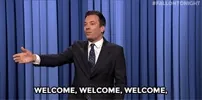 Jimmy Fallon welcoming everyone